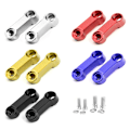 Miniatyrbild 7 av 7: 2PCS Motorcykel Backspeglar Extension Riser Extend Adapter Red
