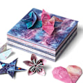 Miniatyrbild 5 av 8: 60/65 st Space Star Flower Origami Paper Dubbelsidig Vikning D C:60Pcs