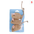 Miniatyrbild 1 av 8: Kattleksaksimitation Plyschmus 3-pack innehållande kattmynta 2（All coffee colors）