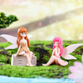 Miniatyrbild 4 av 5: Mikro landskap trädgård prydnader Flower Fairy Cake Skrivbord Decorat Coffee