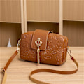 Miniatyrbild 1 av 5: Kvinnor Pu- print tofs Crossbody-väskor Mode Casual Sol Brown