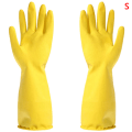 Miniatyrbild 1 av 8: Kök Disktvätt Handskar Husrengöring Vattentät Gummi Wa Yellow S