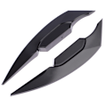 Miniatyrbild 1 av 8: 1Par Universal Motorcykel Winglet Aerodynamisk Spoiler Dynamic Black