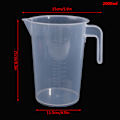 Miniatyrbild 1 av 8: Mätkopp i plast med våghandtag Transparent mätning C 2000ml