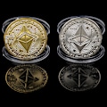 Miniatyrbild 3 av 8: Creative Ethereum Coin Ethereum Art Collection Fysiskt minnesmärke Silver