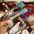 Miniatyrbild 4 av 8: 5st DIY Läderhantverk Metallassistent Suturklämma Handarbete Fi Gold