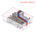Miniatyrbild 1 av 8: Synålar 38mm glaskulhuvud Push Quiltningsnålar för smycken 1(Colorful 100Pcs)