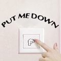 Miniatyrbild 5 av 7: 1X PUT ME DOWN Dekal Badrum Toalettsits Sign Reminder PVC Sti