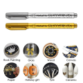 Miniatyrbild 3 av 8: Metallic Marker Paint Pen Giftfri Permanent Marker Pen DIY Ar Gold