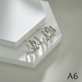 Miniatyrbild 1 av 5: 1 par Claws Stud Örhänge Snygg Micro Inlaid Zircon Earring Je A6