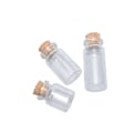 Miniatyrbild 7 av 8: 10 ST Miniglasflaskor med korkpropp genomskinlig flaskaflaska Vi 20ml-10pcs