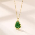 Miniatyrbild 4 av 5: Buddha halsband för kvinnor lyxsmycken Buddah halsband Pendan Green