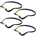 Banded Earplugs for Shooting Range, Lightweight Silicone Earplugs for Hearing Protection, Noise Reduction, Work, Construction, Sleep black x4pcs