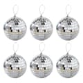 6/12 stk Mini Discokule Festdekorasjoner Sølv Mini Plastpynt Små Discokuler Sølv 6CM 6CM