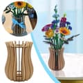 Trävas för Legos Blommor Pussel Blomma Vas Bukett Bygg Heminredning L L