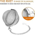 Miniatyrbillede 4 af 5: 2 stk. teæg i rustfrit stål, 5,3 cm, teinfuser, tesier, tefilter, teintervaldiffuser til te