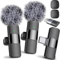 Trådlös Lavalier Mikrofon - Lightning & USB-C – Minimikrofon för iPhone/Android, Video, TikTok, Vlogg, YouTube
