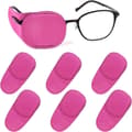6 Stycken Ögonlappar för Glasögon, Återanvändbara Ögonlappar för Att Täcka (rosa)