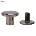 30set 5mm/6mm/8mm Brass Leather Rivets Double Cap Tubular Metal Rivets Set(#3)