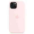 iPhone 15 Skal Kompatibelt med MagSafe Repskyddande Silikonfodral - Rosa