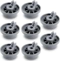8-pack 165314 diskmaskinshjul nedre korg passar för Bo-sch Ken-more