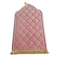 Muslim Prayer Mat with Embossing Process, Foldable and Portable Prayer Mat for Effective Knee Protection Pink Pink