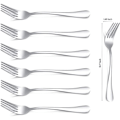 Miniatyrbilde 2 av 4: Middaggaffel 6 stk, Rustfritt stål 20,5 cm Gaffel Bestikk, Bordgafler Sett med 6