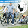 Miniatyrbillede 2 af 5: 1 Sæt Cykeltrailerkobling Stærk Rustfri Korrosionsbestandig Universal Heavy Duty Connector Kulstofstål Baby Barnevogn Trailer Trækbeslag C