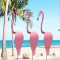 Miniatyrbilde 3 av 5: Florida Dansende Fugler Hage Metallkunst, Fargerik Virvlende Fugl, Dynamisk og Lekfull Flamingo Vindspinner Hageskulptur Rose red