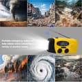 Miniatyrbilde 6 av 6: Nødradio med solcellepanel, sveiv og solcelle, 3 ladetyper - USB-C/sveiv/solcelle - 2000 mAh sveivradio med SOS-lampe