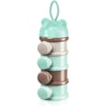 Miniatyrbild 1 av 7: Mjölkpulverbehållare för Bebisar, Portabel 4 Lager 270ml Per Lager Twist-Lock Fack, Stapelbara Burkar för Barnmat Green/Grey