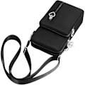 Miniatyrbillede 2 af 6: Crossbody telefontaske til kvinder, skuldertasker til kvinder, 3-lags mobiltelefontaske, nylonpung til kvinder, håndtasker