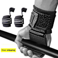 Miniatyrbild 2 av 3: 2 st Lyftkrok Handstång Handledsremmar Gym Fitnesskrok Viktband Pull-ups Styrketräning Handskar för Viktträning