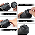 Miniatyrbilde 8 av 8: Universal Senterklips Snap-on Frontlinsedeksel for Canon Nikon Sony Pentax Olympus Fuji Kamera med Snøre 82mm