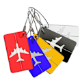Miniatyrbilde 1 av 4: 5 stk. Gavemerke Metall Reise Bagasjelapp Flyformet Merke Etikett Navn Adresseholder Aluminium Bagasjelapp
