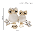 Miniatyrbilde 3 av 5: 4 stk Rhinestone Dyre Brosje Rhinestone Ugle Brosjer Krystall Katte Brosjer For Kvinner Jenter Bursdagsgave