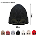 Miniatyrbilde 3 av 3: Hatt for menn og kvinner CP Strikket lue Ull Vinterhatt Solbriller Punk Caps White