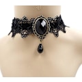 Pikkukuva 2 / 3: Goottilainen Musta Pitsi Kaulakoru Choker Halloween Vampyyri