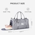 Miniatyrbilde 2 av 5: Gymbag for kvinner og menn med skoskap og våtlomme, for Easyjet Airlines kabinveske 45x36x20 under sete reiseveske duffelbag håndveske