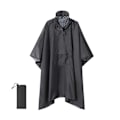 Miniatyrbild 1 av 5: Regnkappa 3 i 1 Regnponcho Multifunktionell Regnrock Poncho Regnponcho Vuxen Vattentät Återanvändbar grey