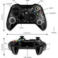 Miniatyrbilde 5 av 5: Trådløs kontroller for Xbox One, Xbox-kontroller med 2,4 GHz trådløs adapter, Xbox One X/Xbox One S/PS3 og PC (Svart)