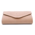 Pikkukuva 3 / 3: Tyylikäs mokkanahkatyylinen clutch-laukku häihin, juhliin, tanssiaisiin ja iltaan, fuksia White