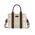 Miniatyrbillede 1 af 5: Wrangler Tote Taske Western Tasker til Kvinder Skuldertaske Boho Aztec Håndtasker NY Beige blue S