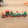 Miniatyrbillede 1 af 5: Juletræstog i Træ - Glædelig Jul Dekorationer Træhåndværk 2023 Jul Navidad Noel Gave Godt Nytår 2024 C-Green