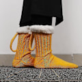 Pikkukuva 2 / 5: 3D-olutlasi-sukat, söpöt, unisex, hauskat, keltaiset, neulotut sukat