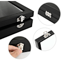 Miniatyrbild 3 av 5: 24 Fack Smyckesdisplaylåda Armband Display Organizer Case med Sammetfoder Transparent Lock för Hängsmycken Örhängen Armband