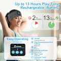 Pikkukuva 3 / 5: Urheilukuulokkeet hihnalla, langattomat Bluetooth-unikuulokkeet ultraohuilla HD-stereokaiuttimilla, sopivat urheiluun/joogaan/kuntoon, harmaa