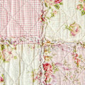 Miniatyrbillede 2 af 4: Patchwork sengetæppe til enkeltseng, bomulds patchwork tæppe, pink til piger, quiltet sofaoverkast, sengeoverkast, 150 x 200 cm med blomstermønster