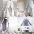 Miniatyrbilde 6 av 7: Himmel seng Canopy seng Cot Myggnett telt Tulle (Rosa)