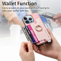 Pikkukuva 5 / 5: B5 iPhone 16 Pro Max -kotelo 2-in-1 Magneettinen irrotettava korttipidike Nahka + TPU Puhelimen suojus - Vaaleanpunainen Pink